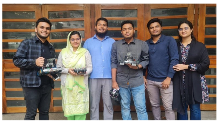 IUB CSE students become champions in AUST robotics competition
