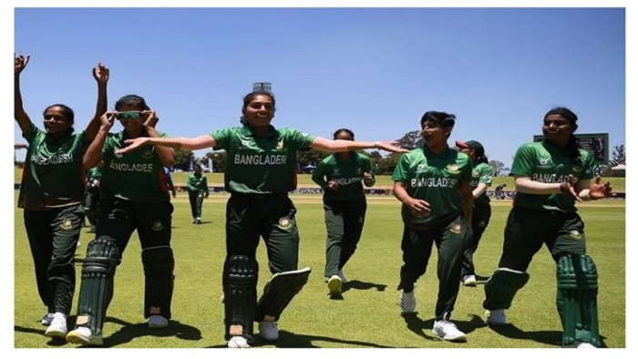  Bangladesh girls group champions beating USA by 5 wickets in T20 World Cup